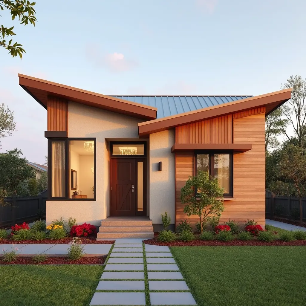 تصميم معماري لمنزل صغير الحجم