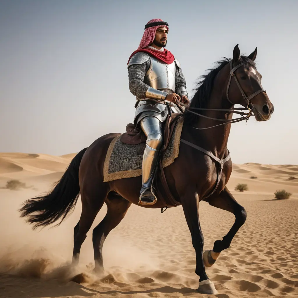 صورة فارس عربي على حصان 