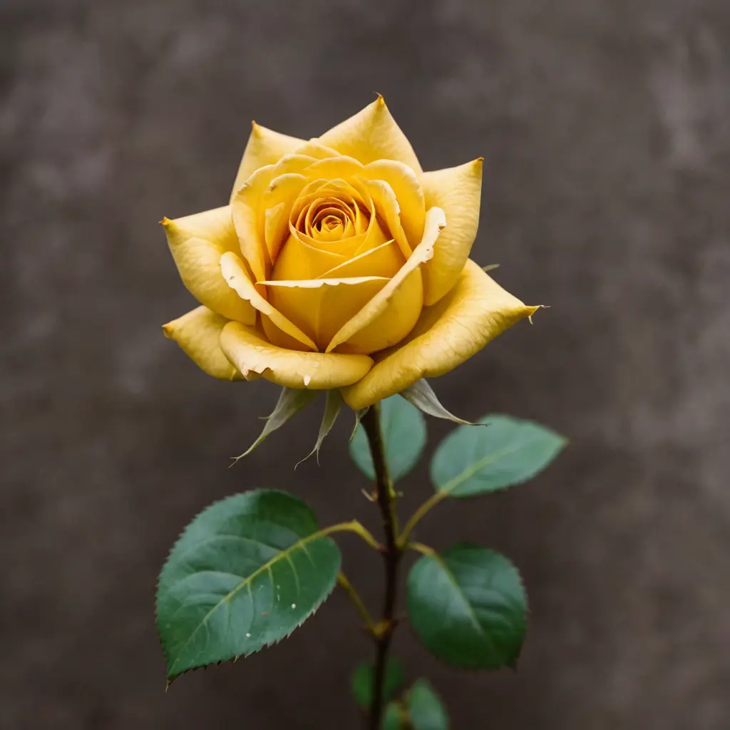 وردة صفراء ذابلة