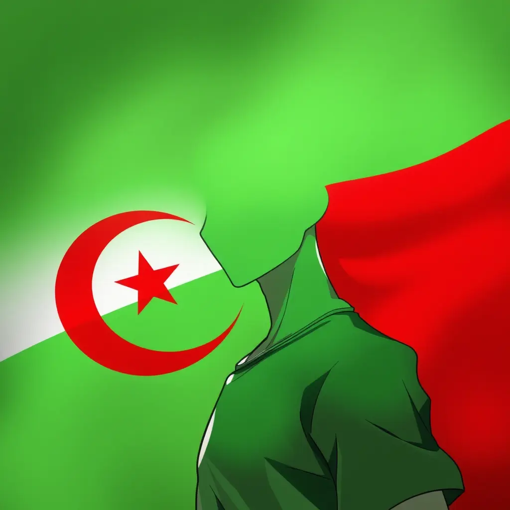 خلفيه شخصية انمي ولادي. خلفيه علم الجزائر