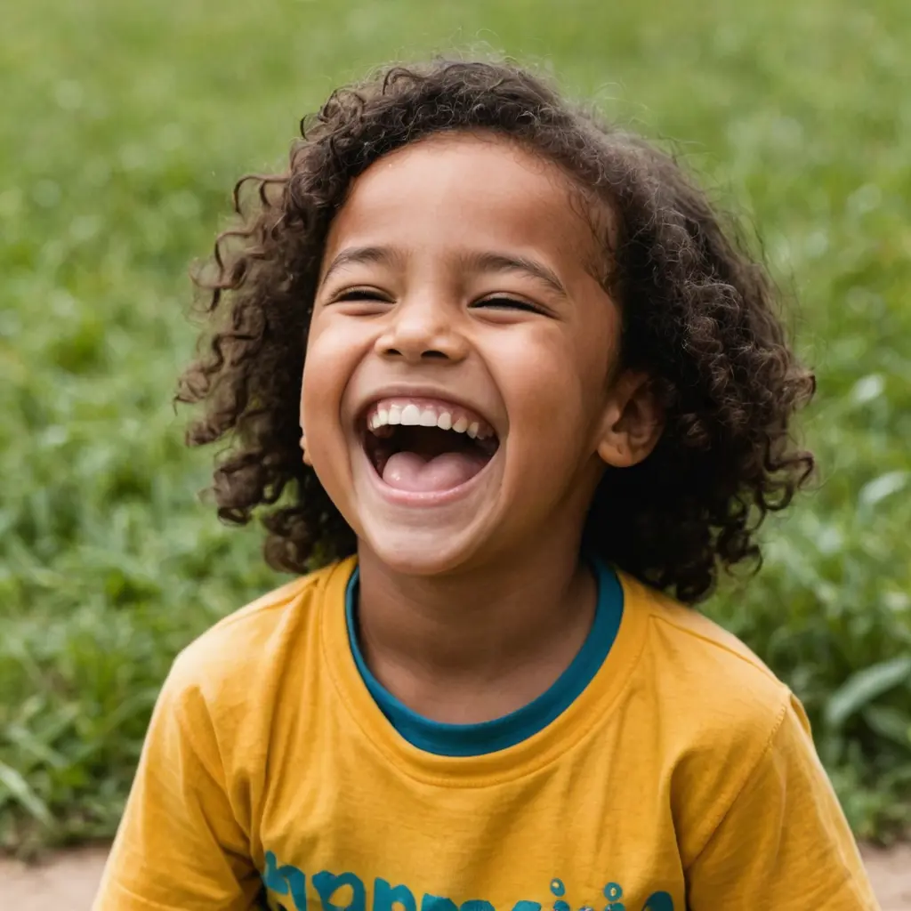 صورة طفل يضحك 