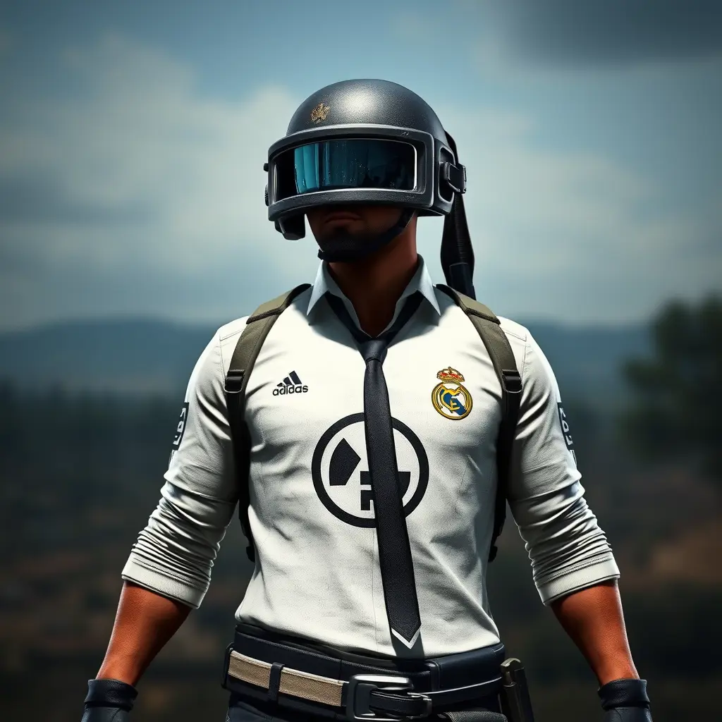 شخصية ببجي لابس ريال مدريد