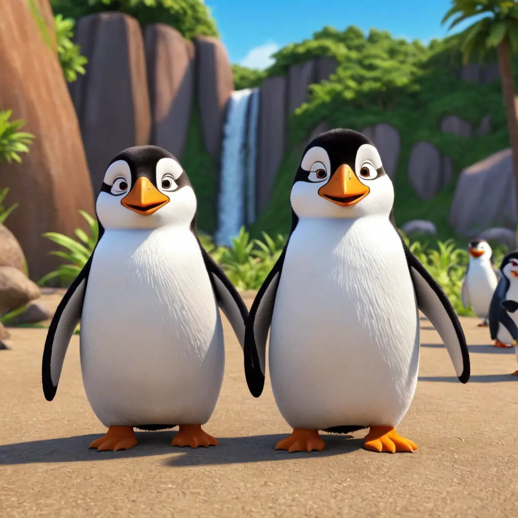 كرتون بطاريق مدغشقر 4k