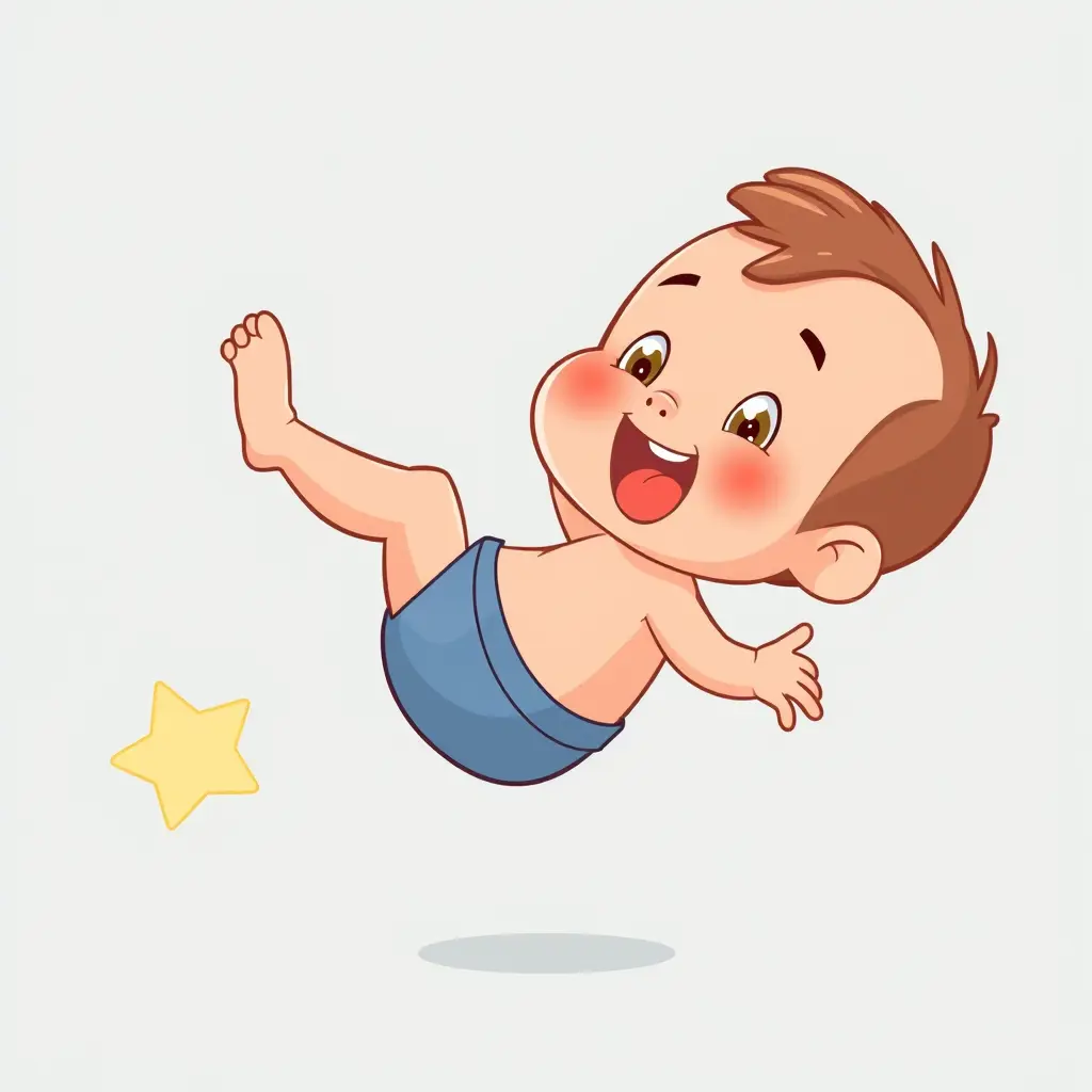 صورة طفل كرتوني يرتد