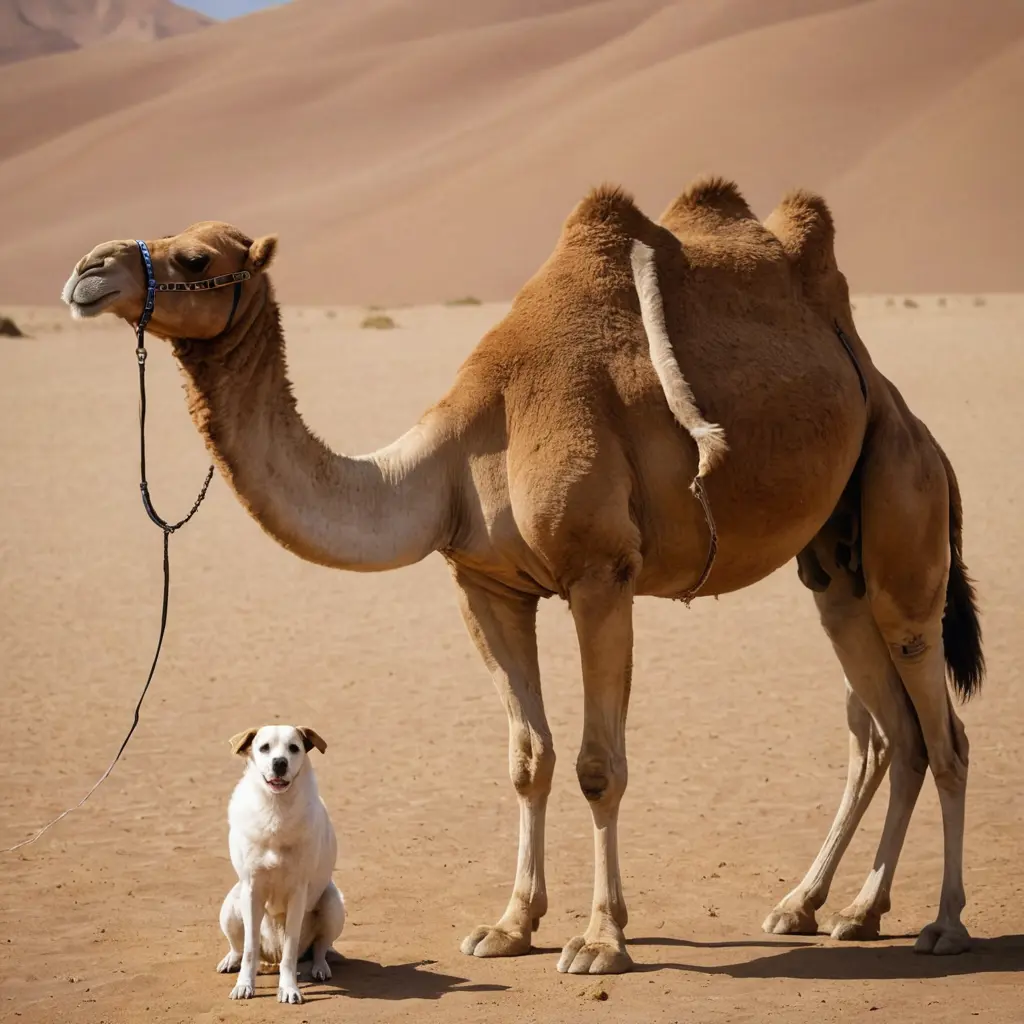 جمل على كلب