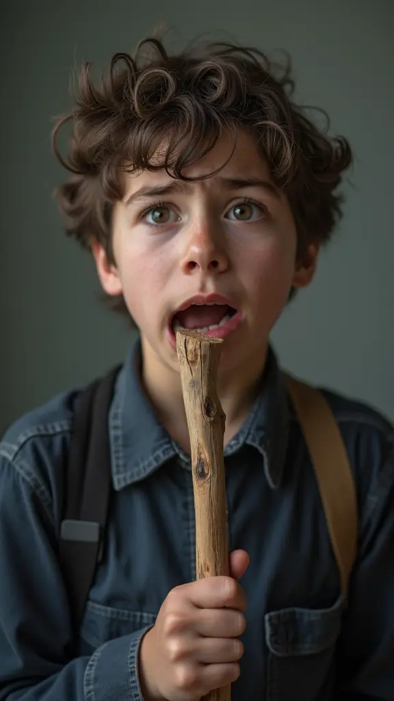 صورة واحد متضايق مهموم حالته حاله وماسك عود