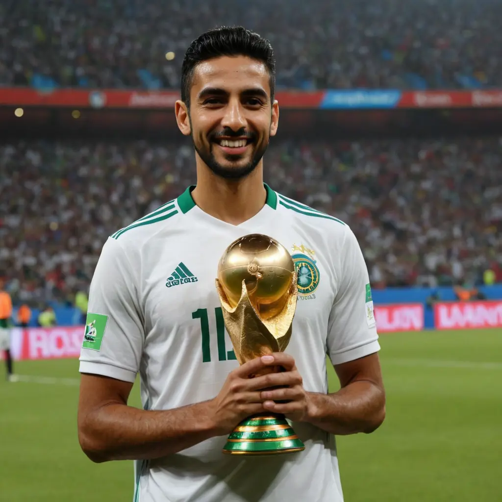 ايمن حسين مع كاس العالم