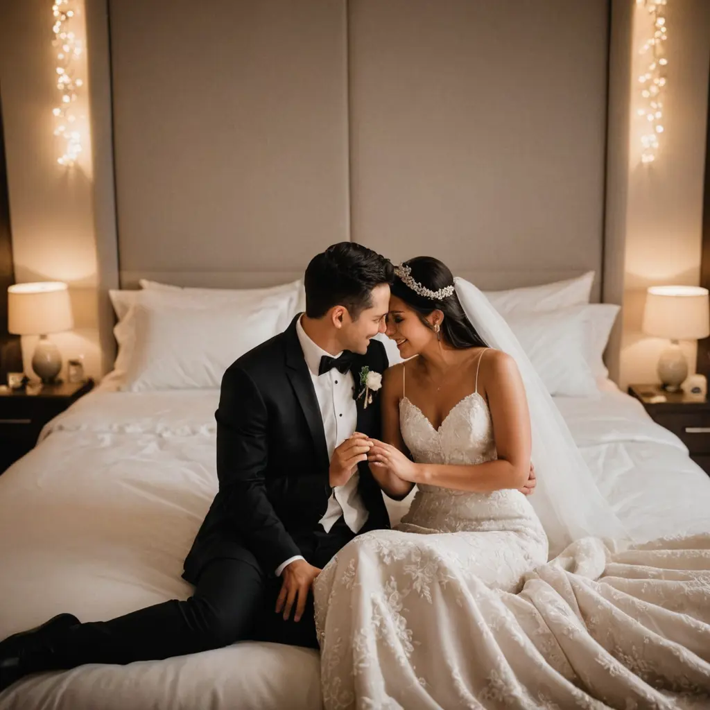 صورة لزوجان في ليلة الدخلة