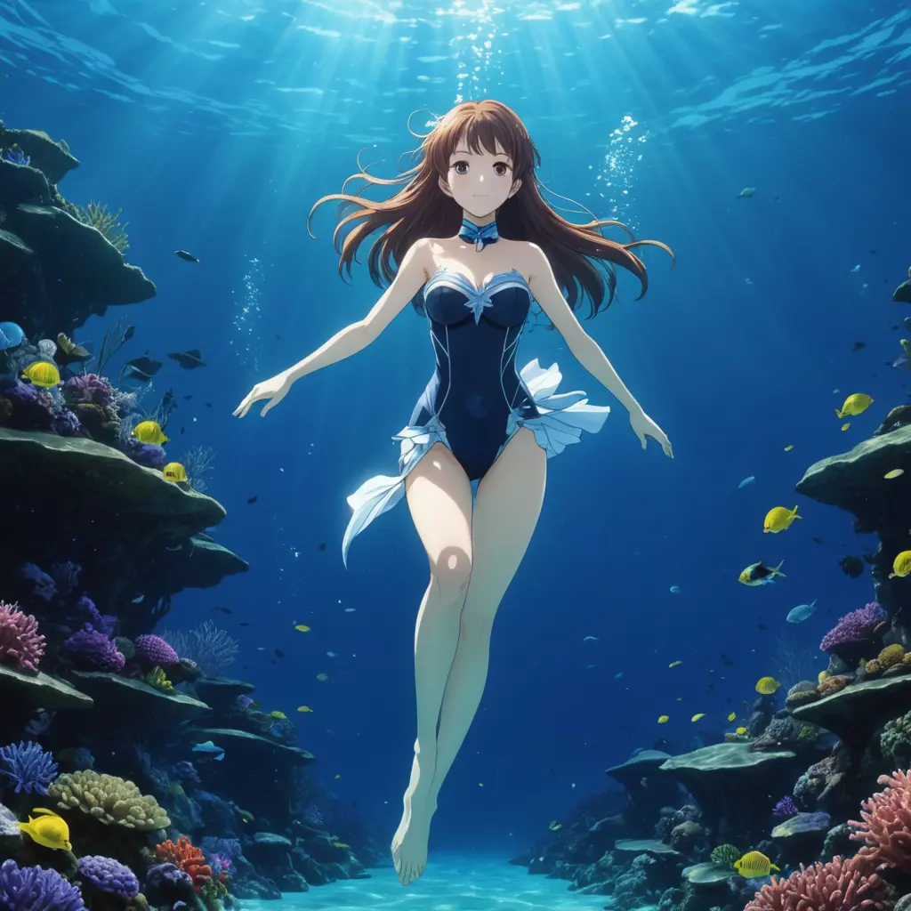 شخصية انمي يعيش تحت الماء