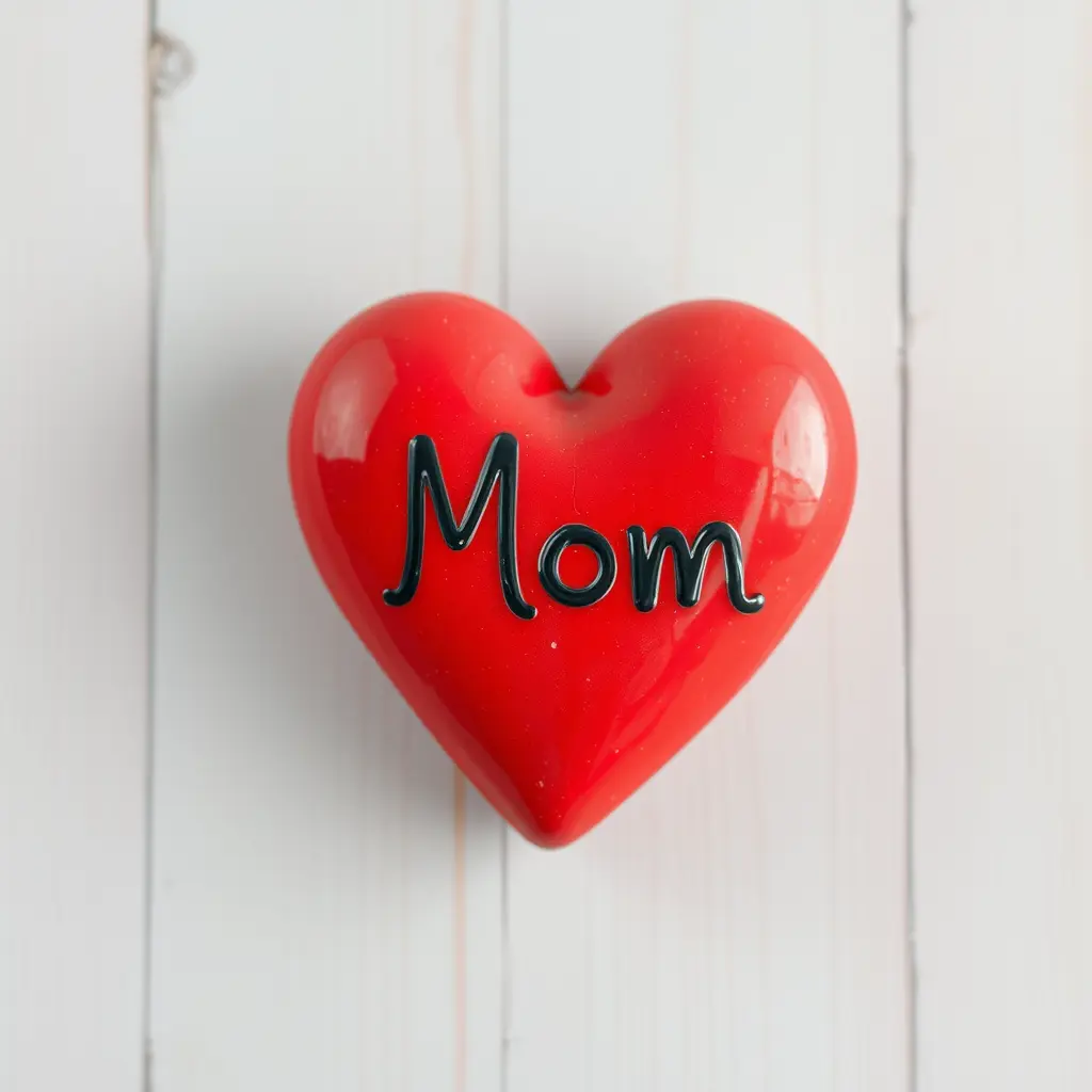 صورة قلب مكتوب عليه أمي