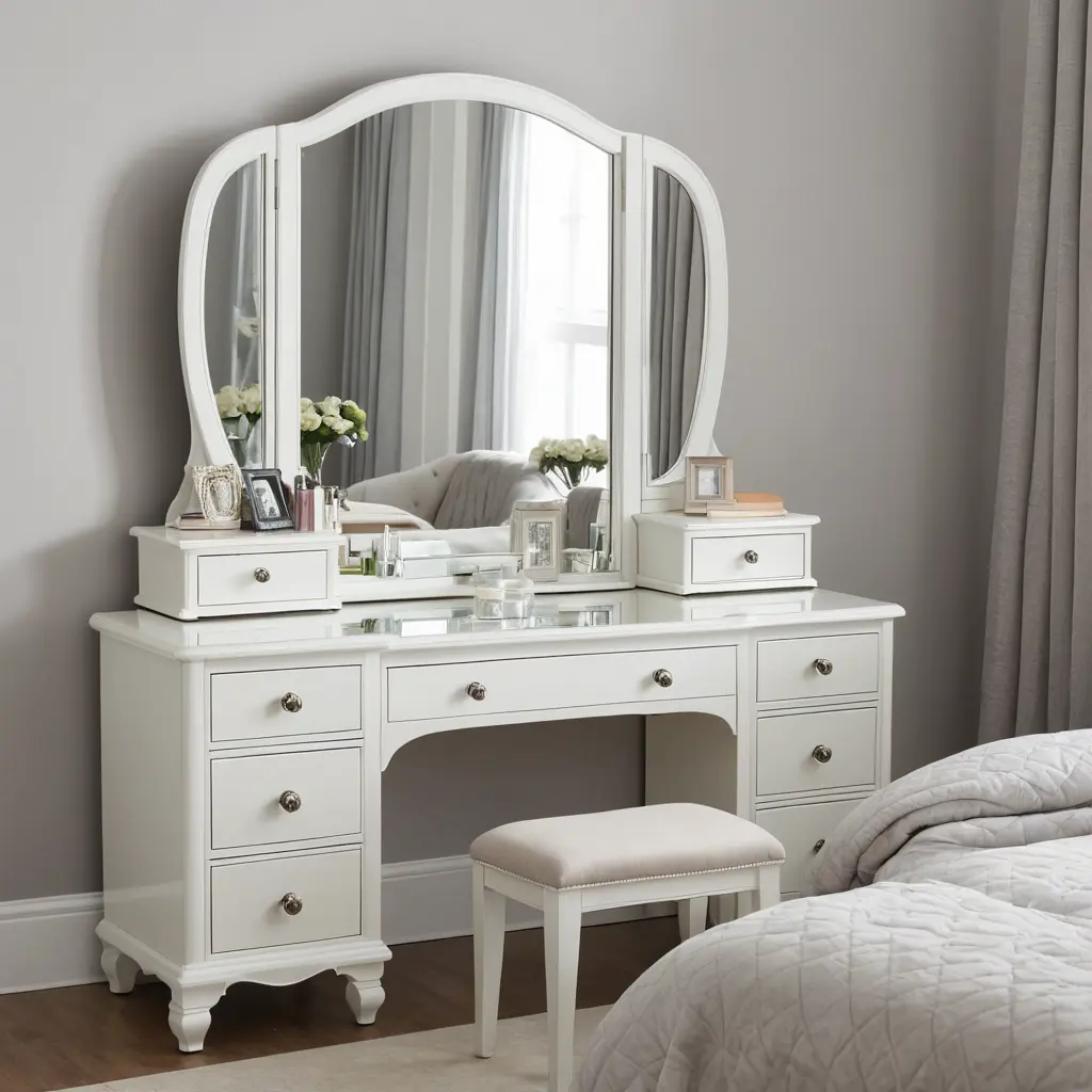 اثاث غرف نوم تسريحات مع مرايا صغيره جدآ