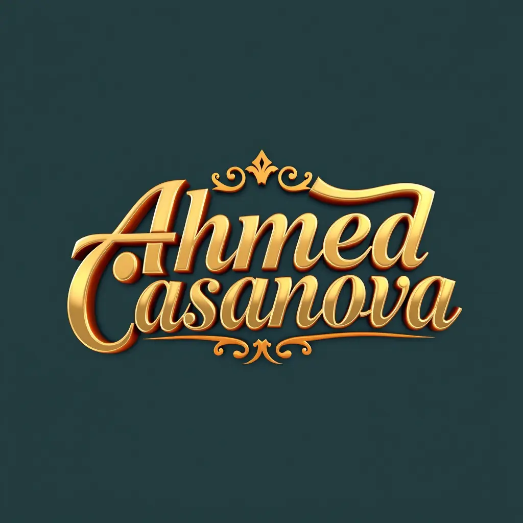 شعار ثلاثي الابعاد باسم Ahmed Casanova فخم