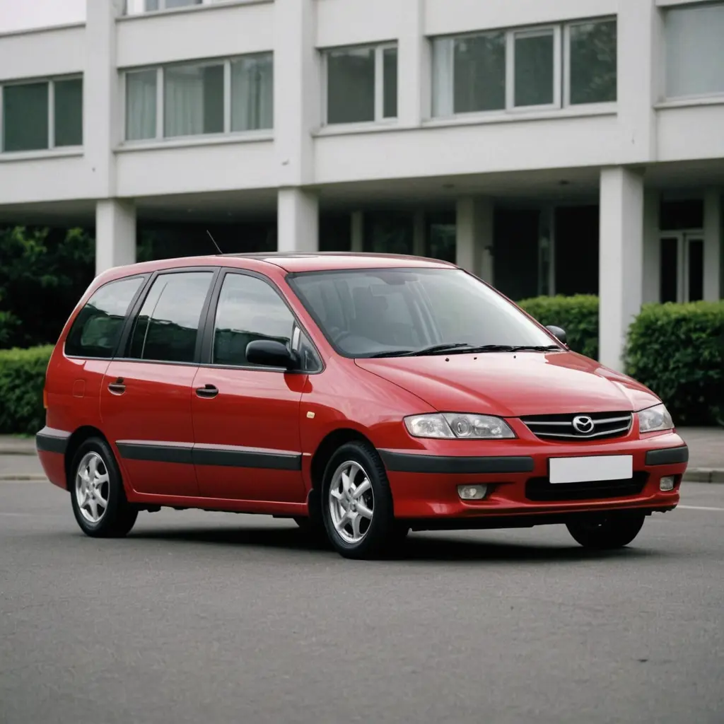 سياره من نوع mazda premaci حمراء موديل 1998