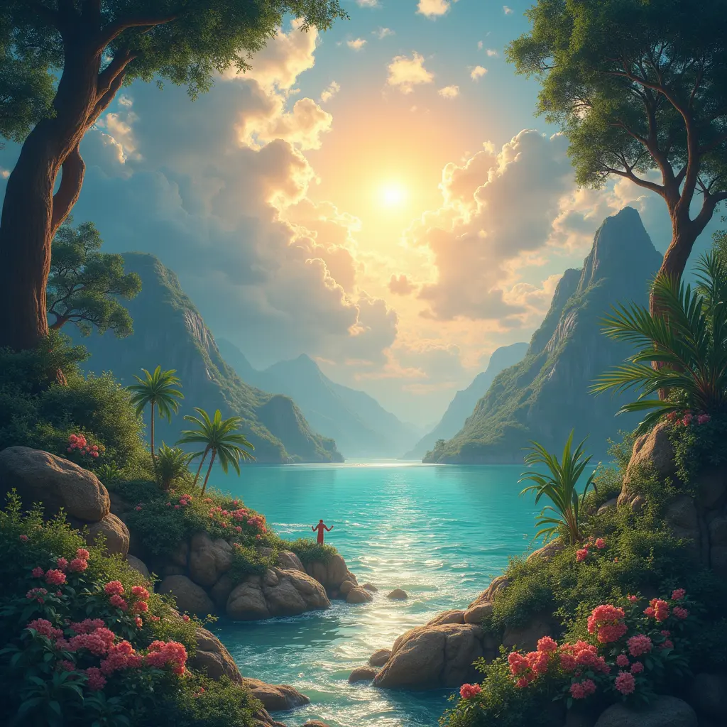 صوره خياليه  للجنه ونعيمها
