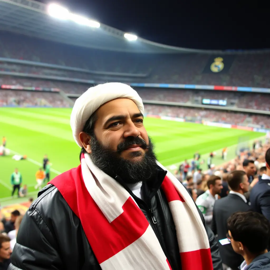 صدام حسين في ملعب ريال مدريد