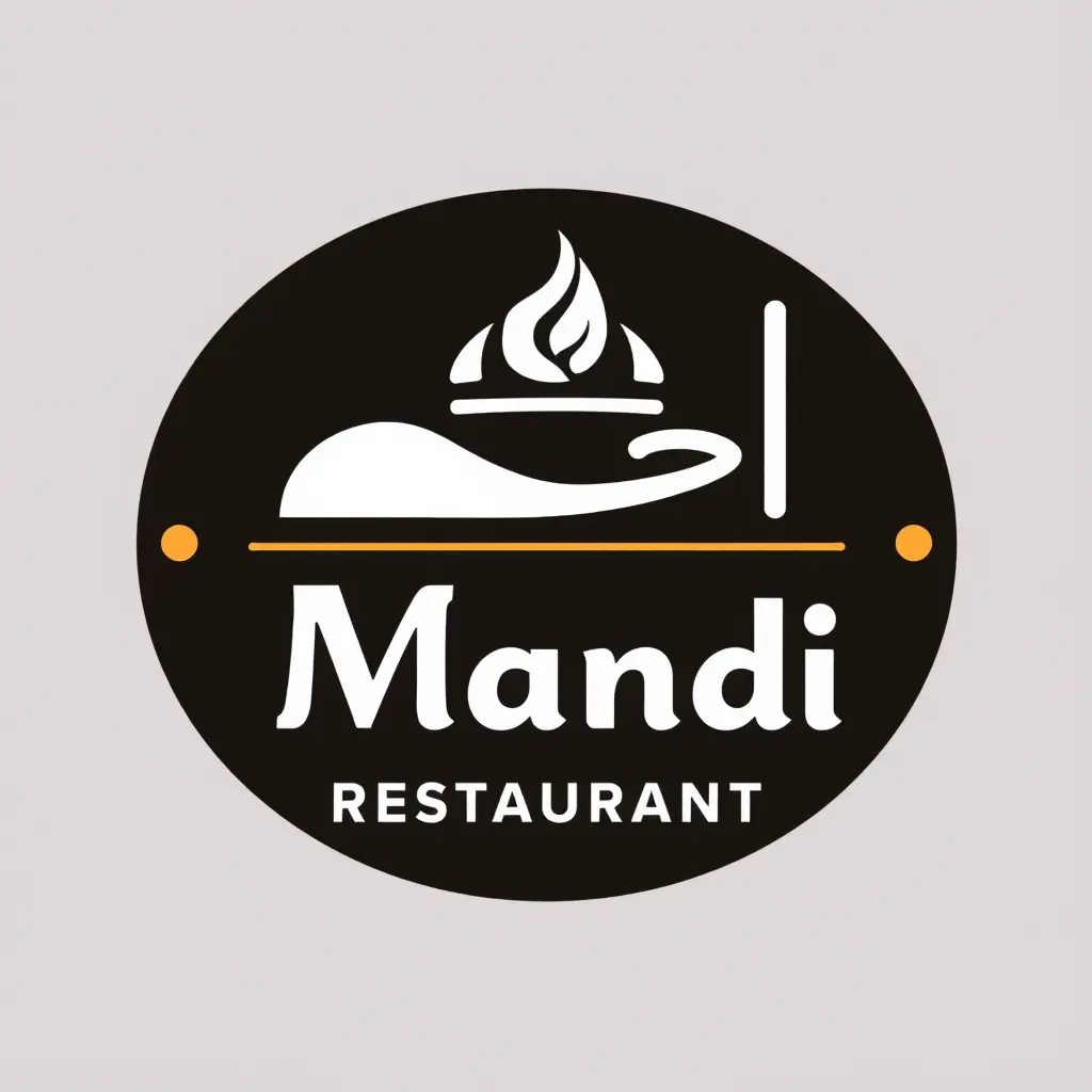 شعار مطعم مندي بأسم حسن الحسناوي