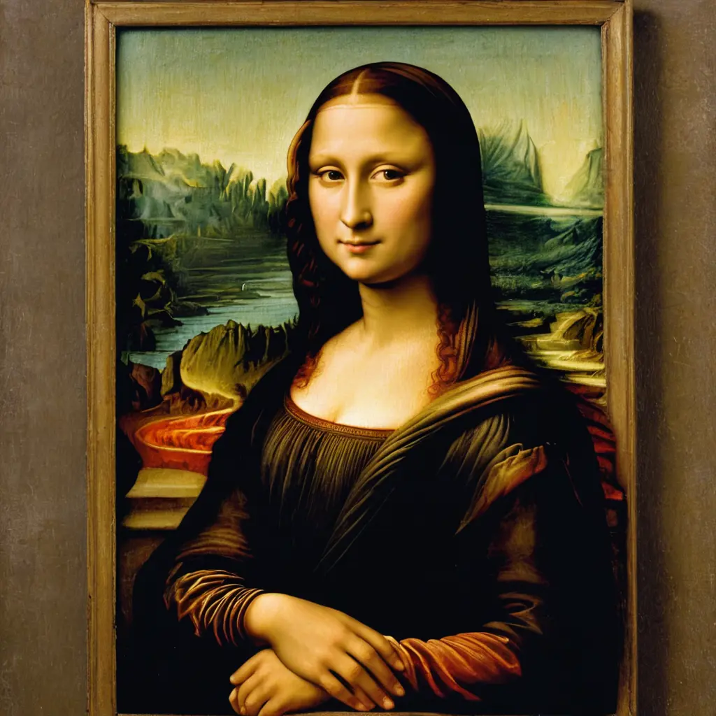 دافنشي يرسم لوحه الموناليزا 