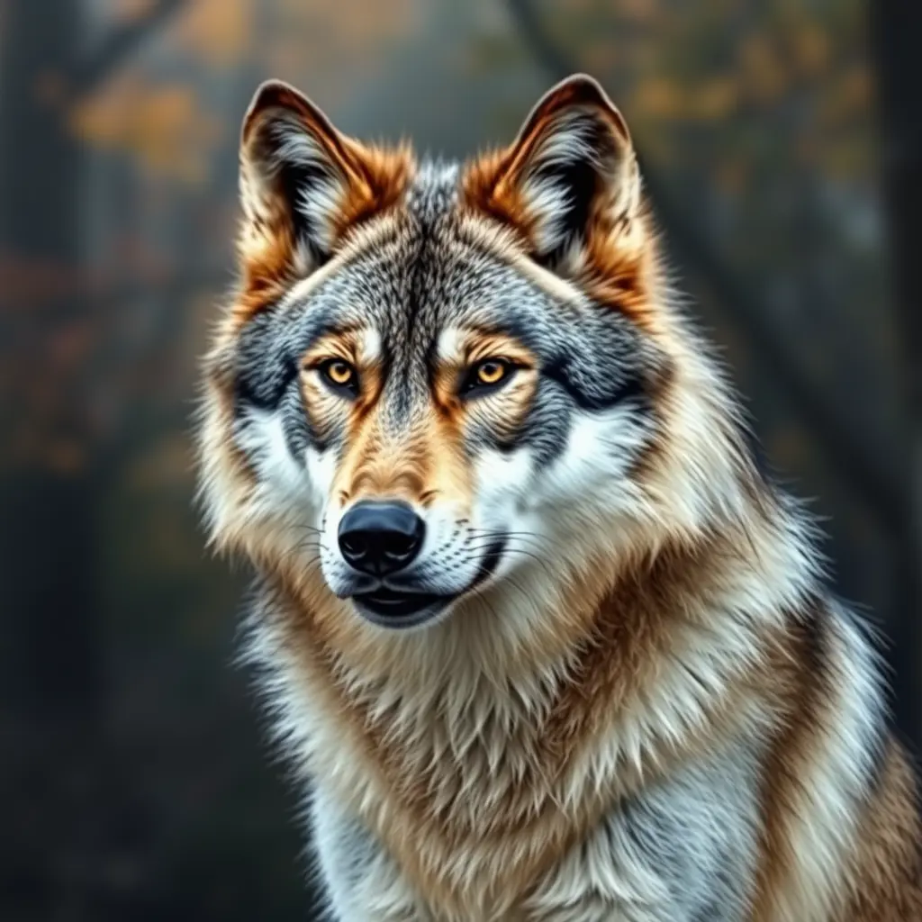 اريد صوره ل لذئب في البريه شكله مخيف خلفيه فخمه