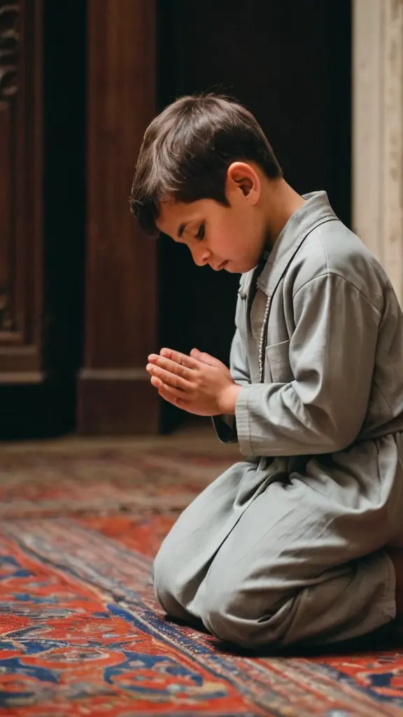 طفل ساجد يدعي ربه