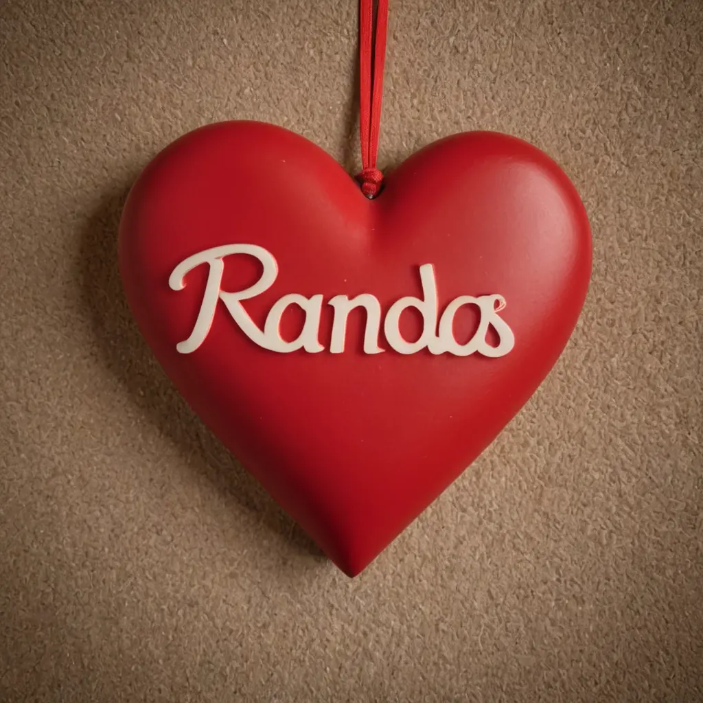 اسم راندا منحوت هوداخل قلب احمر