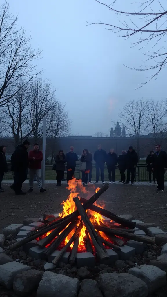 نار لعيد النوروز بدون ناس