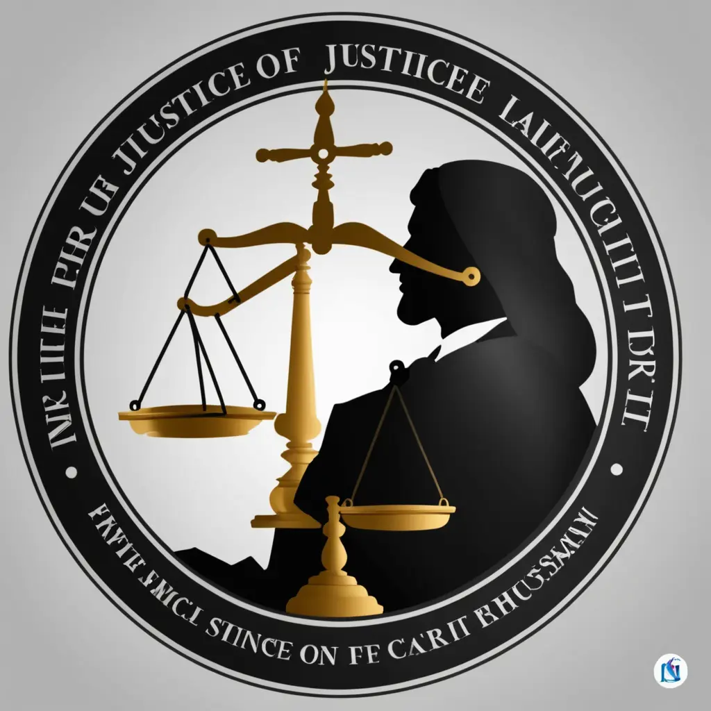 صوره ميزان العدل في شعار لطالب في كليه حقوق باسم يوسف سلطان