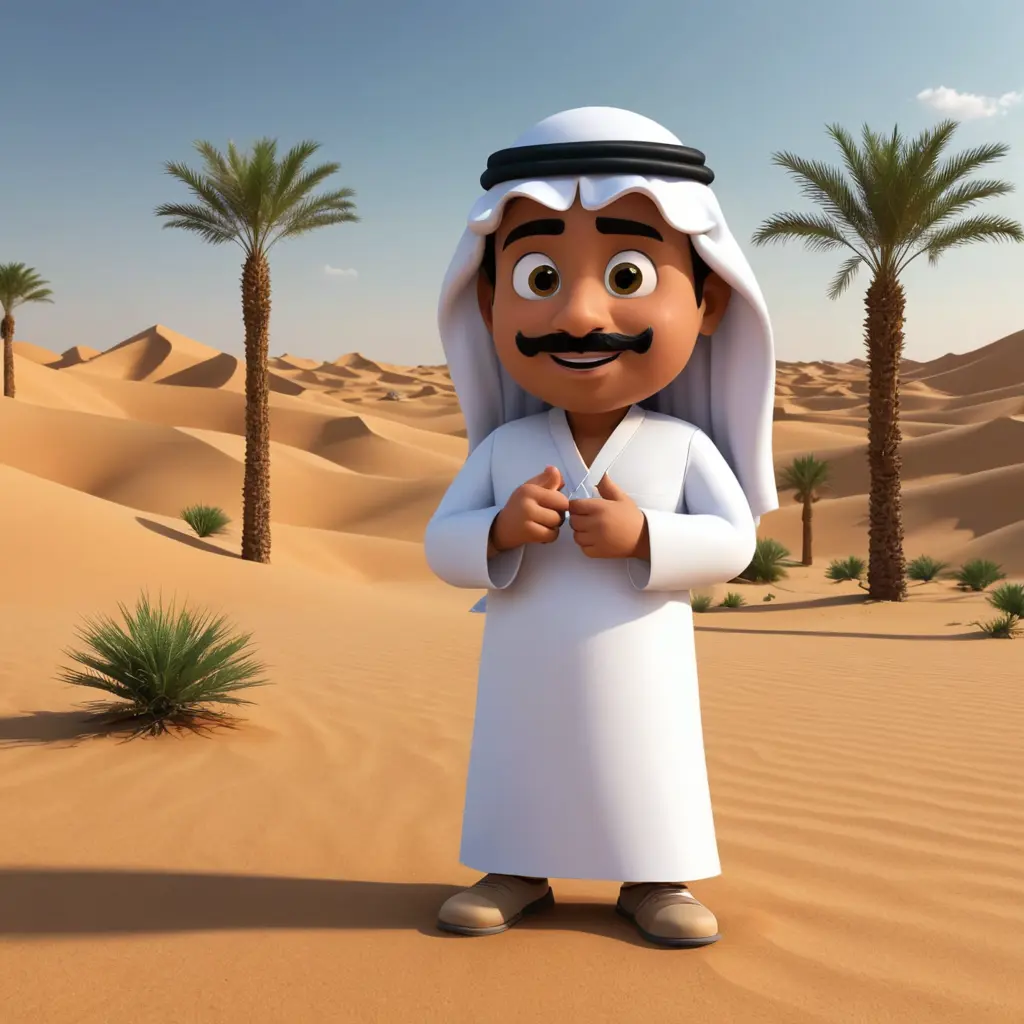 ضب سعودي في الصحراء كرتون 3d