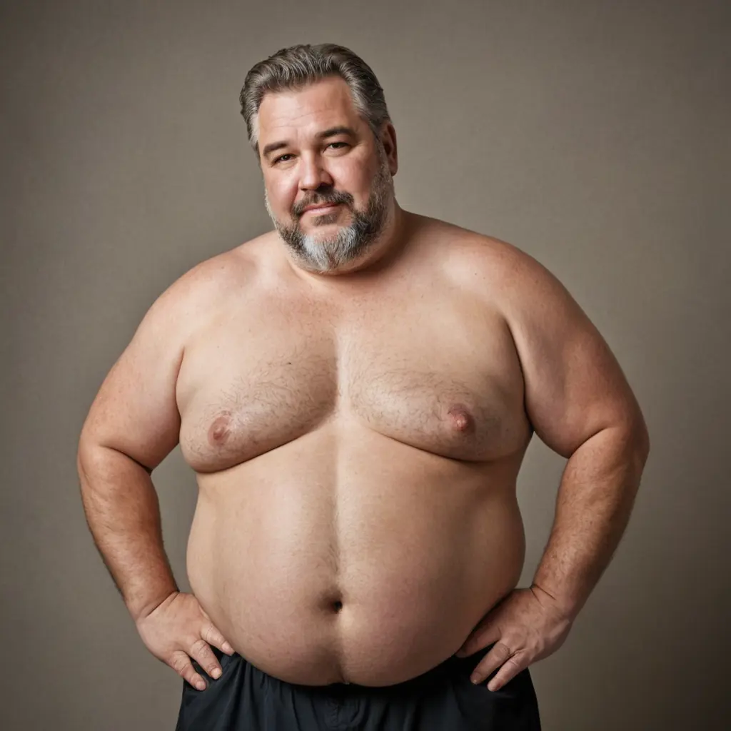 رجل سمين خمسيني جميل