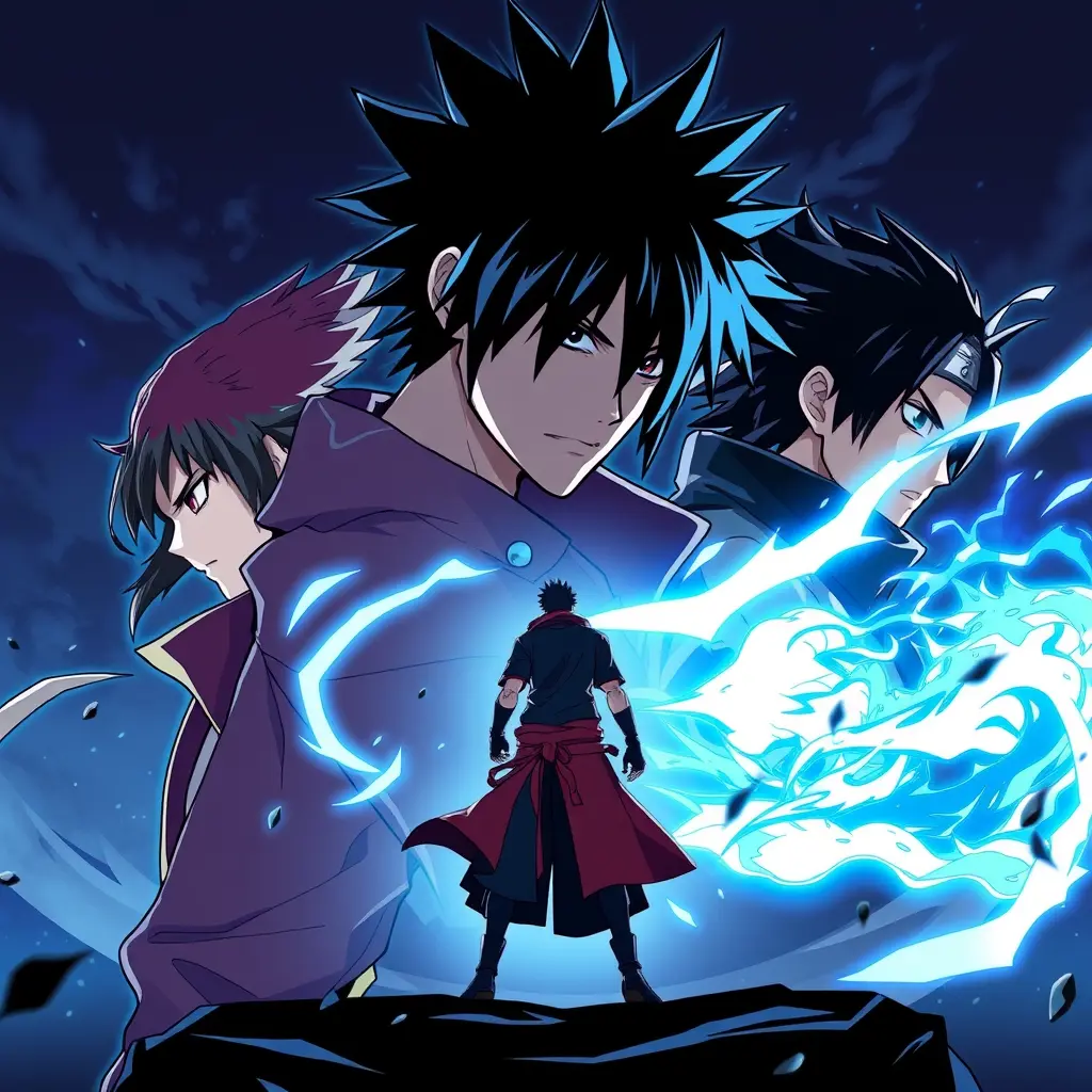 احرف Sasuke داخل إطار كيمنك احتراف العاب
