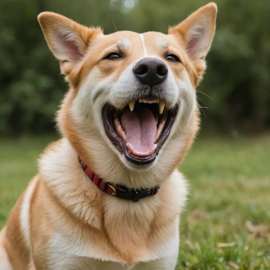 صوره كلب يضحك