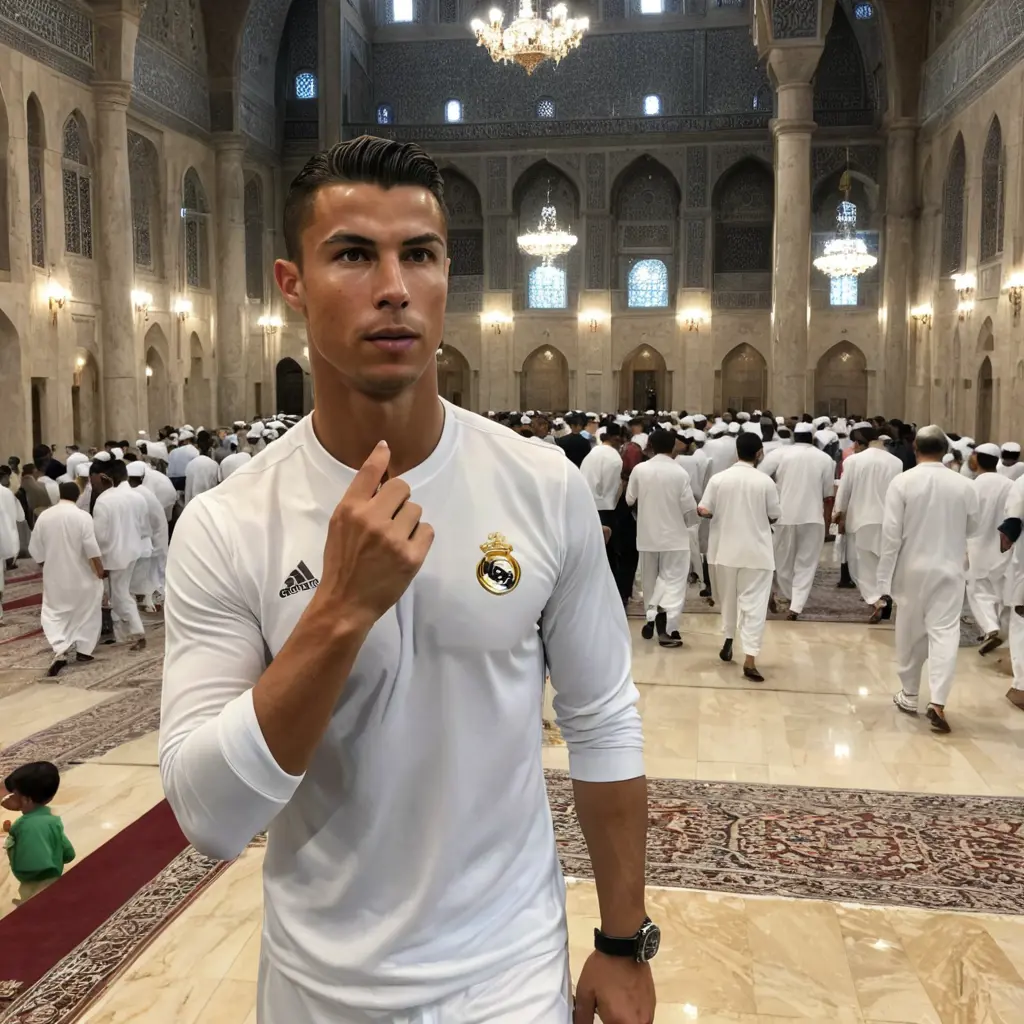 كريستيانو رونالدو في المسجد
