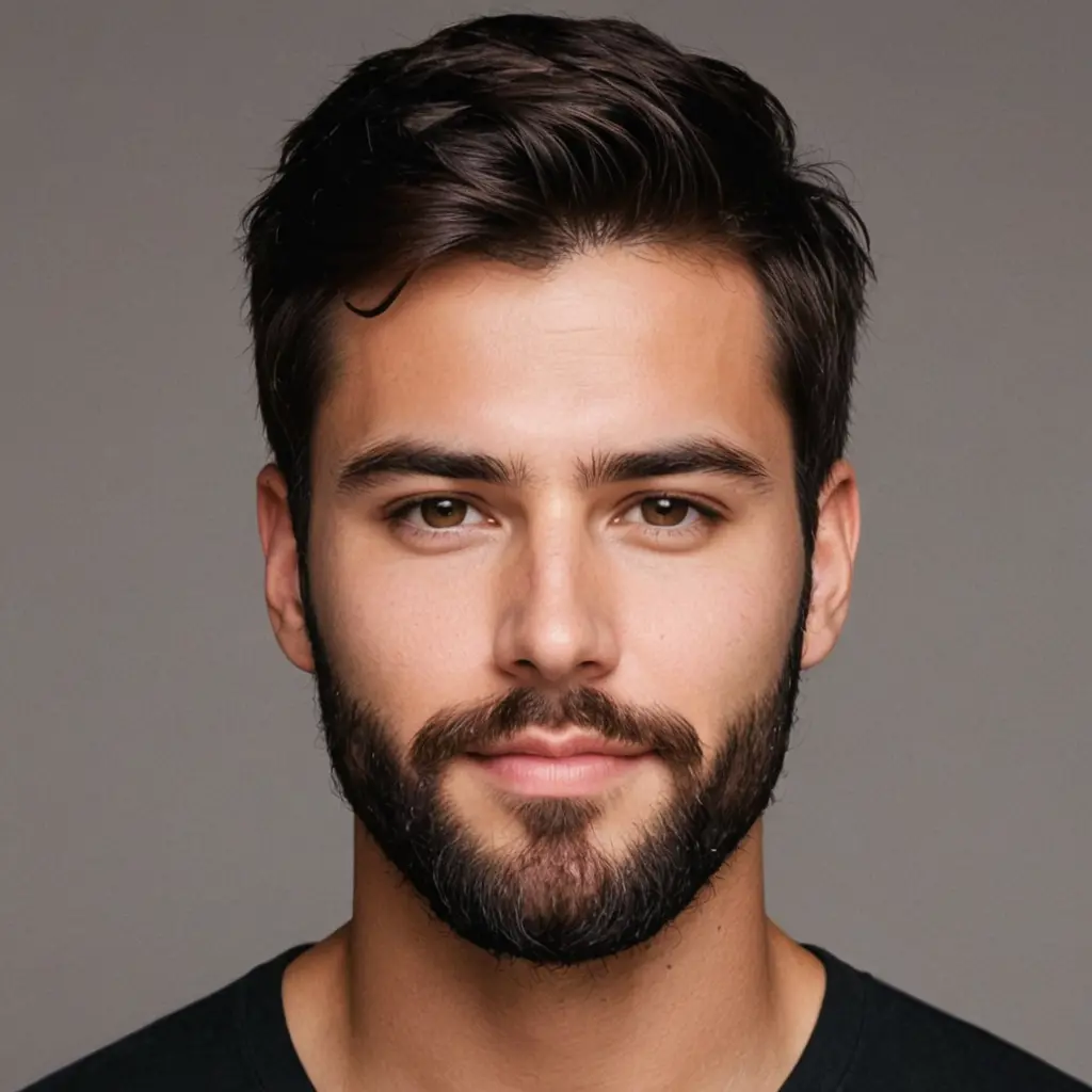 اسمر معضل ذو لحية و ووجه دائري  و يحبني و نخلص