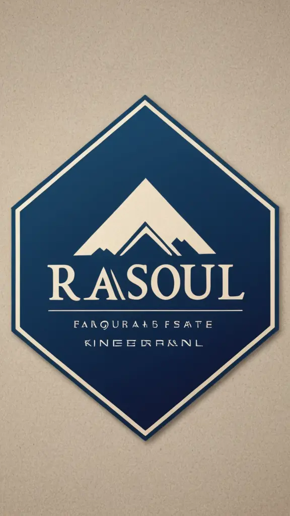 شعار شركة عقارات اسمها RASOUL 
