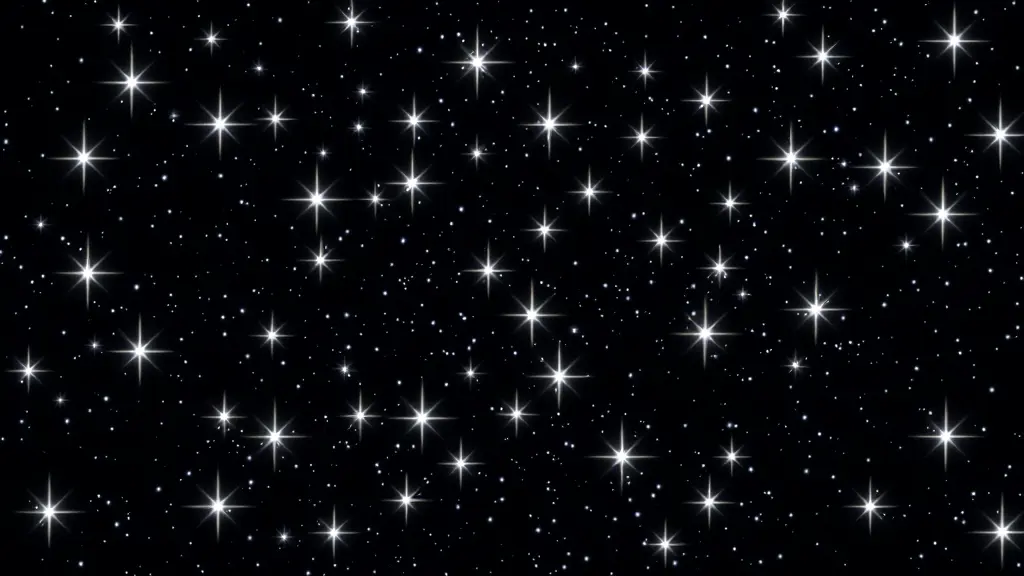 نجوم صغيره كثيره ومضيئه جدا بيضاء وناصعه وخلفيه سوداء ونجوم