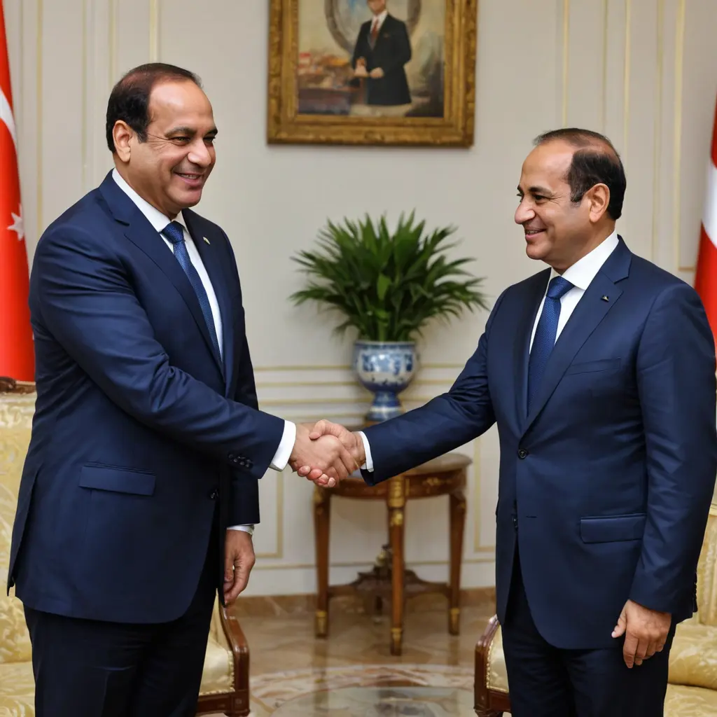 دكتور مصطفي الفيشاوي طبيب بشري متخصص ف الامراض المعدية وهو يصافح الرئيس السيسي