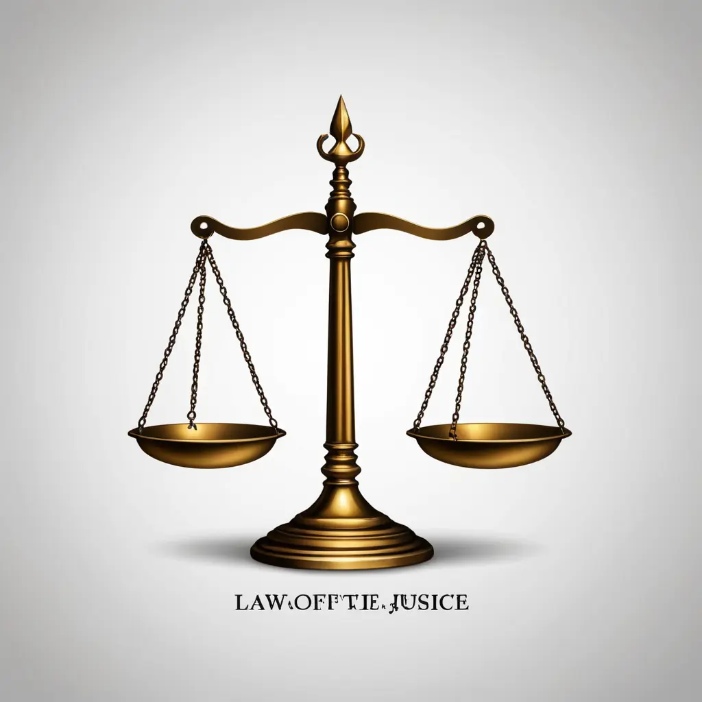 تصميم شعار ميزان العدل مكتوب تحته Law.Wessam Alahmad
