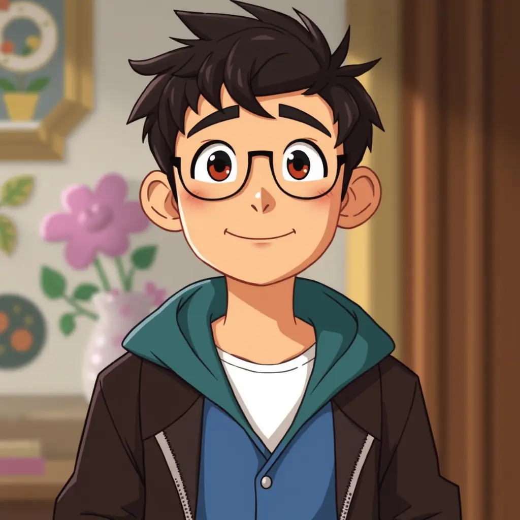 hasegawa langa Pixar-style male anime character