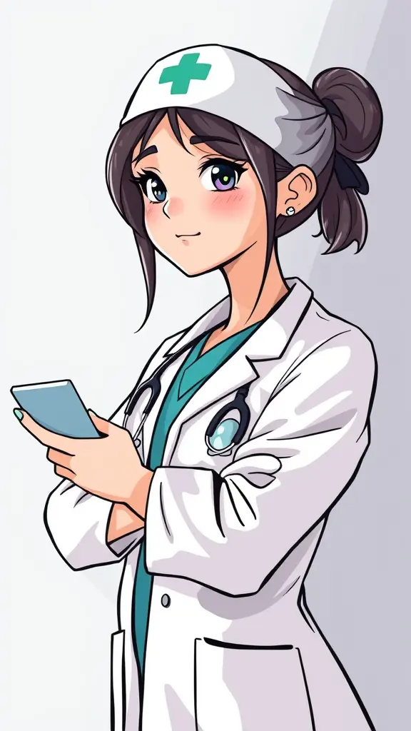 أرسم بنت أسمها حلا وهي دكتوره مع شعار باسمها مستوحى من أدوات الطب باللغه الانجليزيه