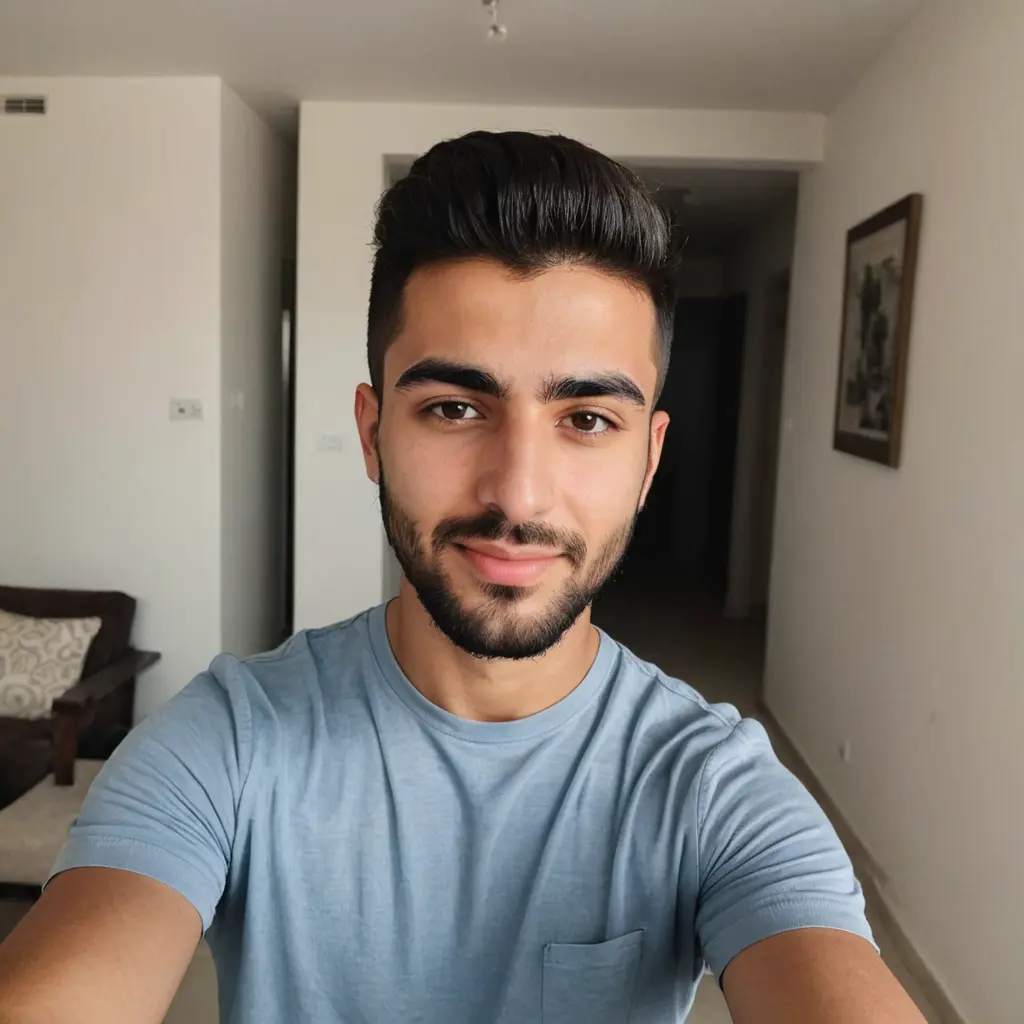 شاب عراقي حلو وهو في المنزل عمره 24 بطريقه سيلفي بقميص