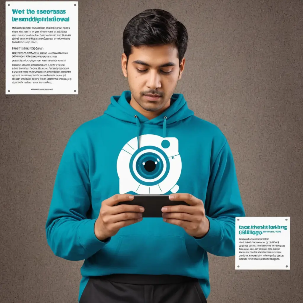 Eye-catching posters that raise awareness about the challenges faced by visually impaired individuals in using technology.
