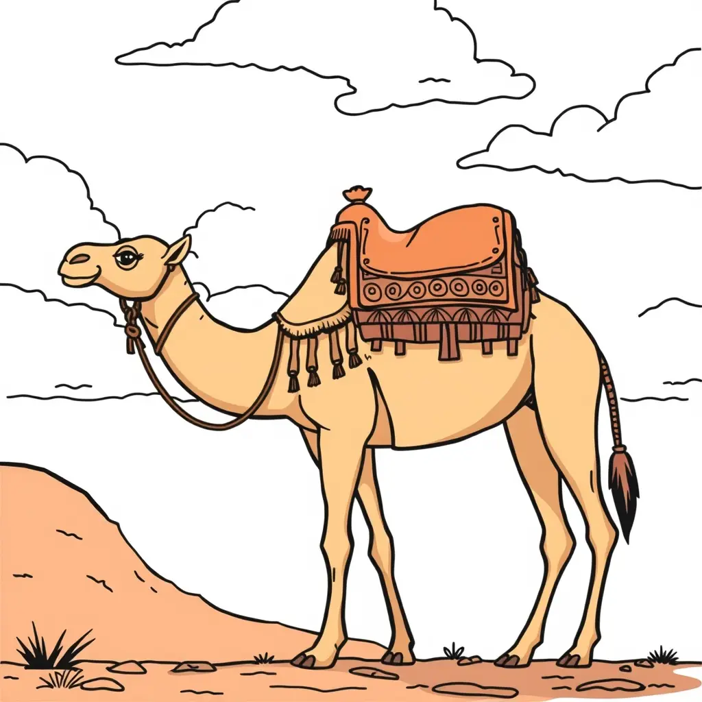 صوره جمل للتلوين