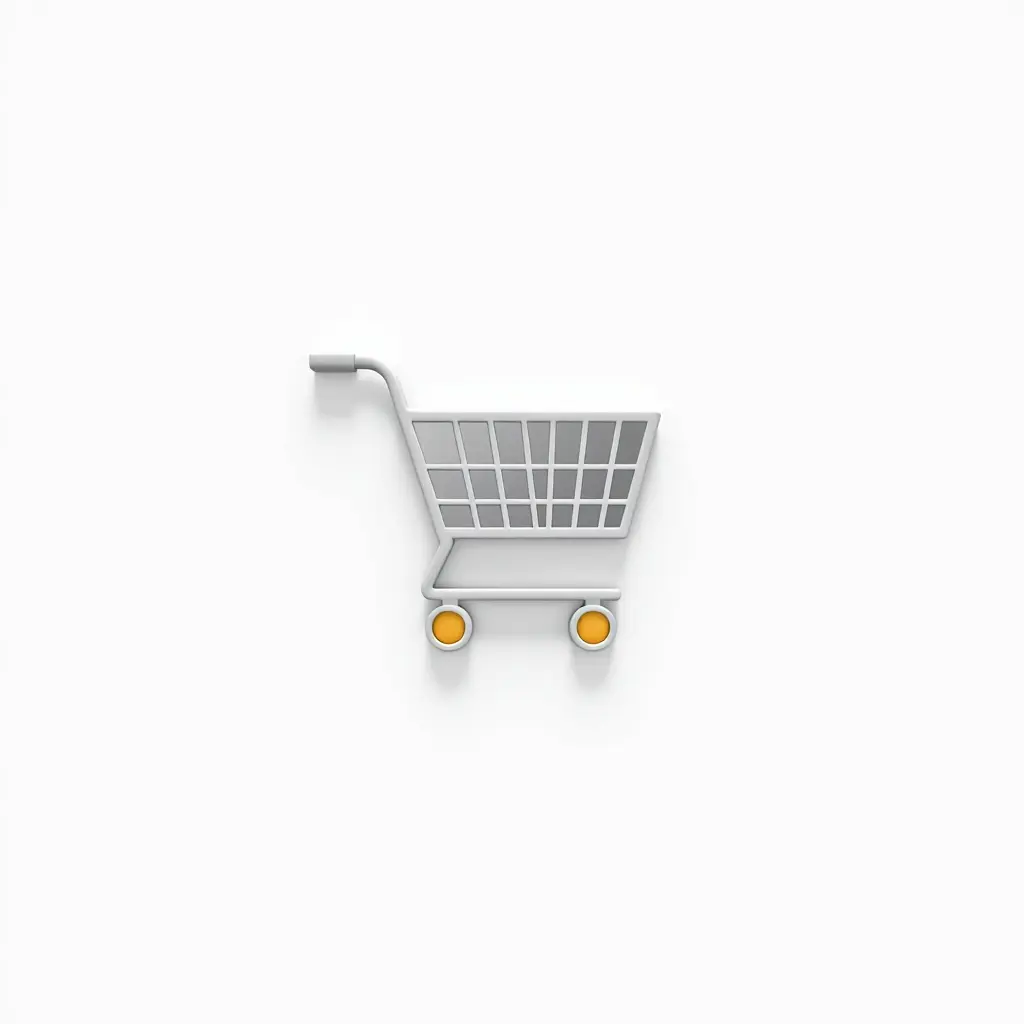 Generate a minimalistic logo in 2d for a company named 'Miroo&almostafa ' in the retail field. The logo should prominently feature Shopping cart .