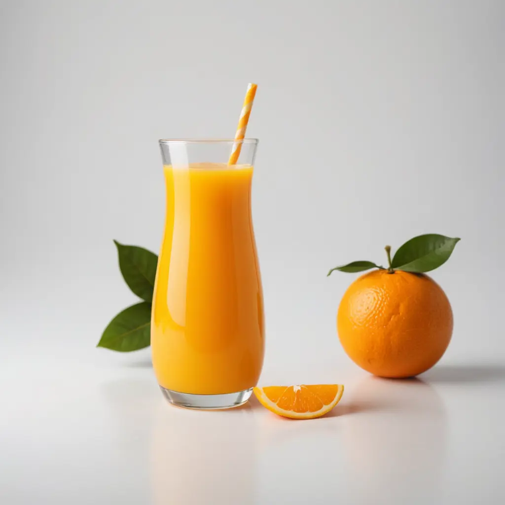 عصير برتقال طبيعي من juice time خلفية بيضاء