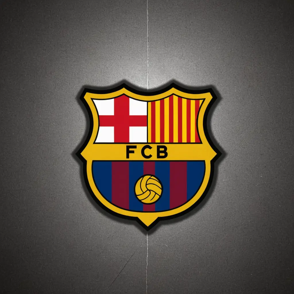 شعار برشلونة مع حذف الصليب