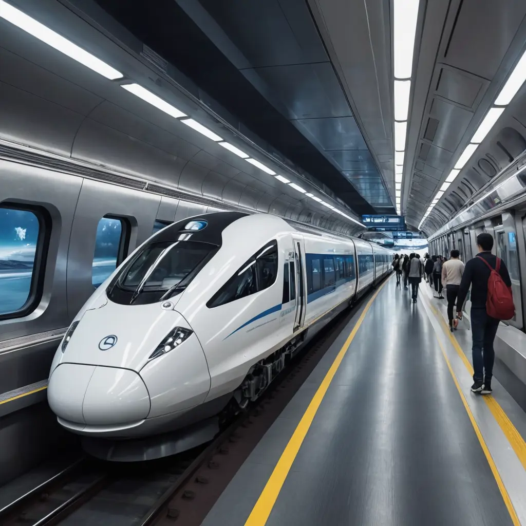 صوره القطار في المستقبل و شكل الحياه في المستقبل 