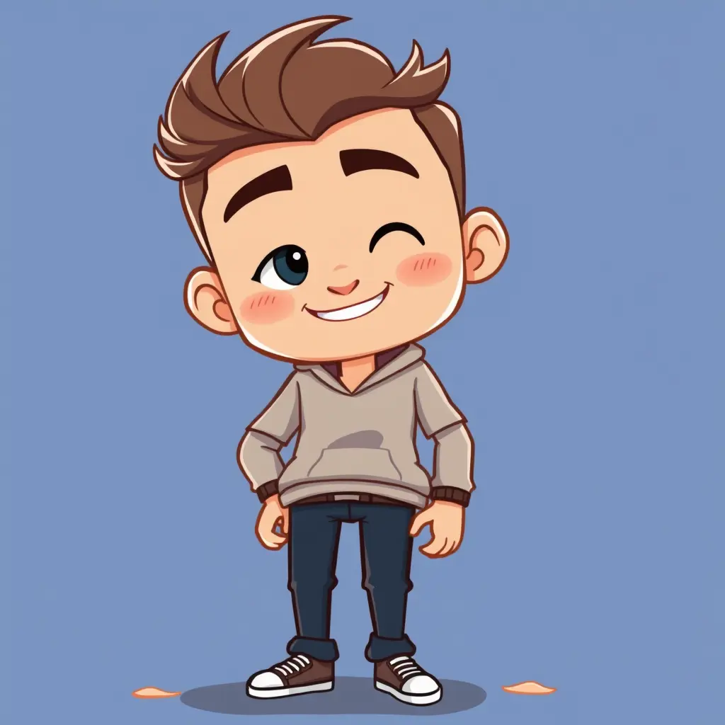 اصنع لي صوره تحتوي علي اسم SHELQAMi علي هيئة شخص كارتوني