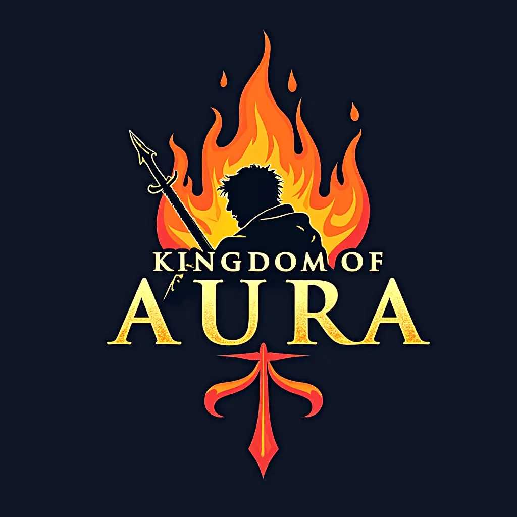 صورة لشعار كلان فري فاير مكتوب عليها 
 KINGDOM OF AURA