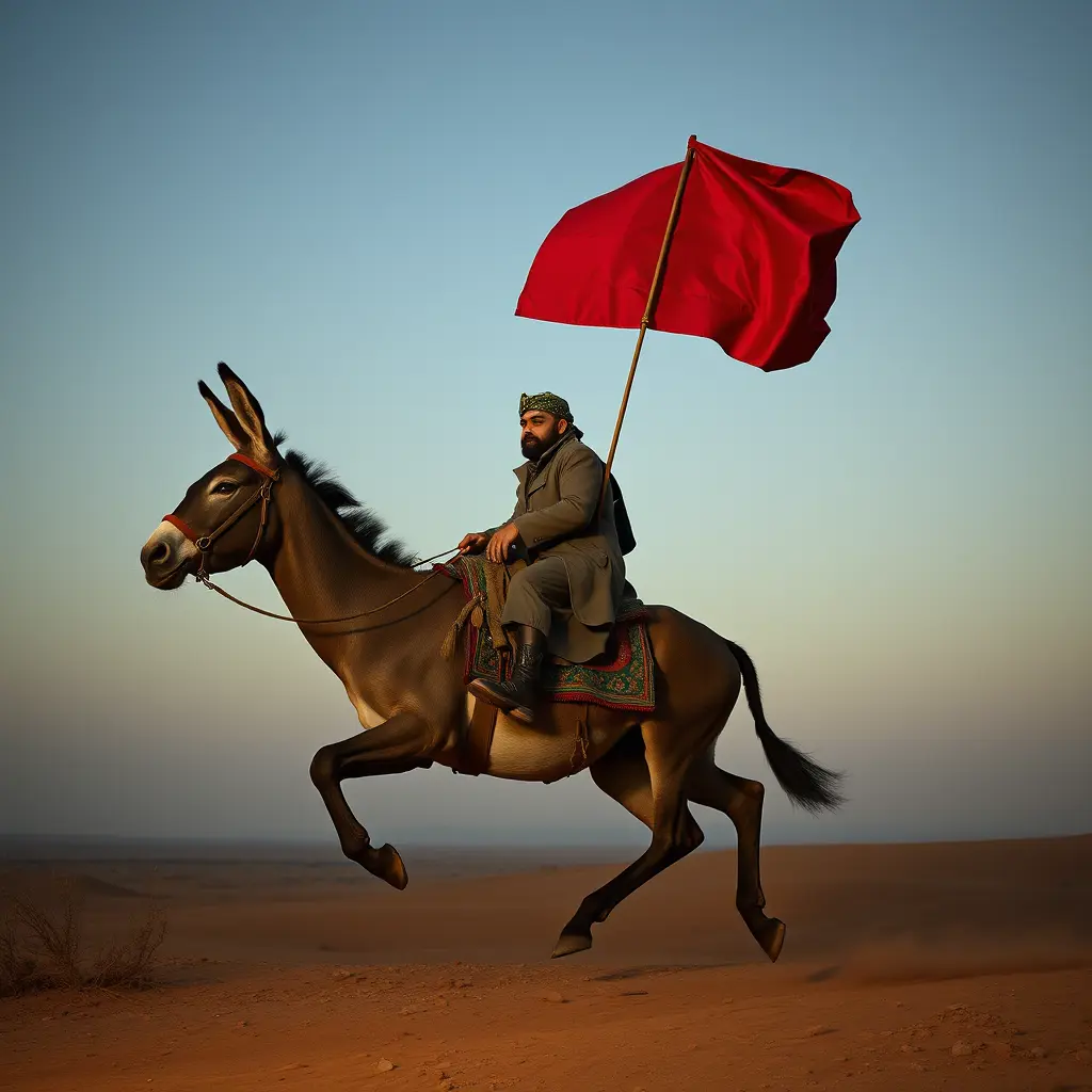 مراد طهاري على شكل حمار يطير