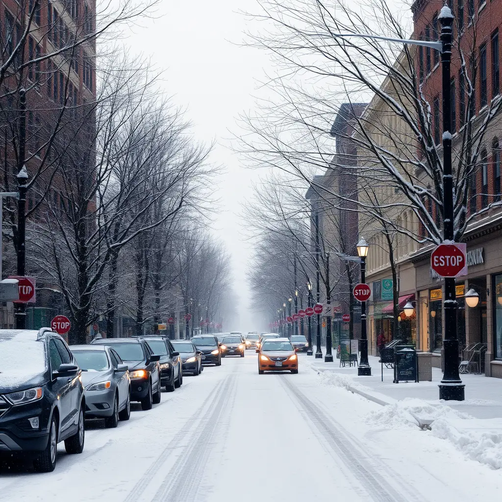 صور شوارع امريكا في الثلج