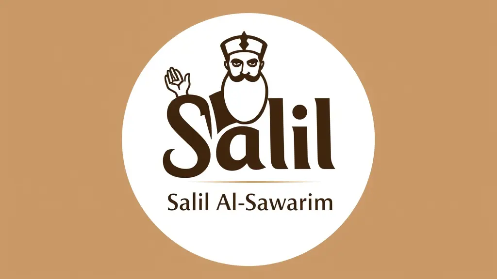 شعار مقهى بإسم صليل الصوارم  على شكل رجل  متدين